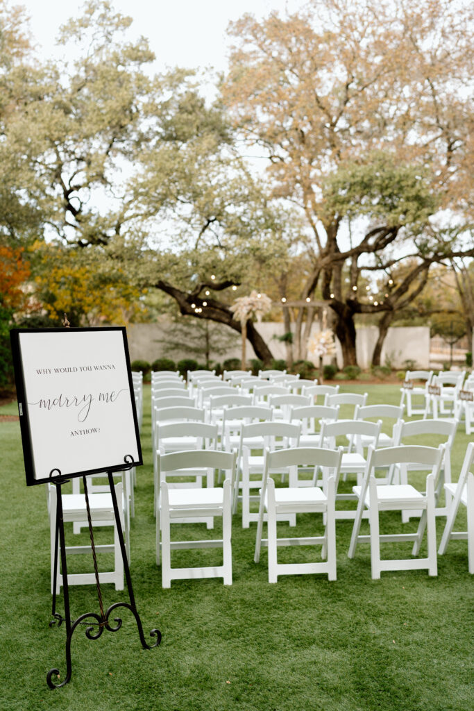 San Antonio Wedding Venue The Gardens at West Green - Ceremony Setup