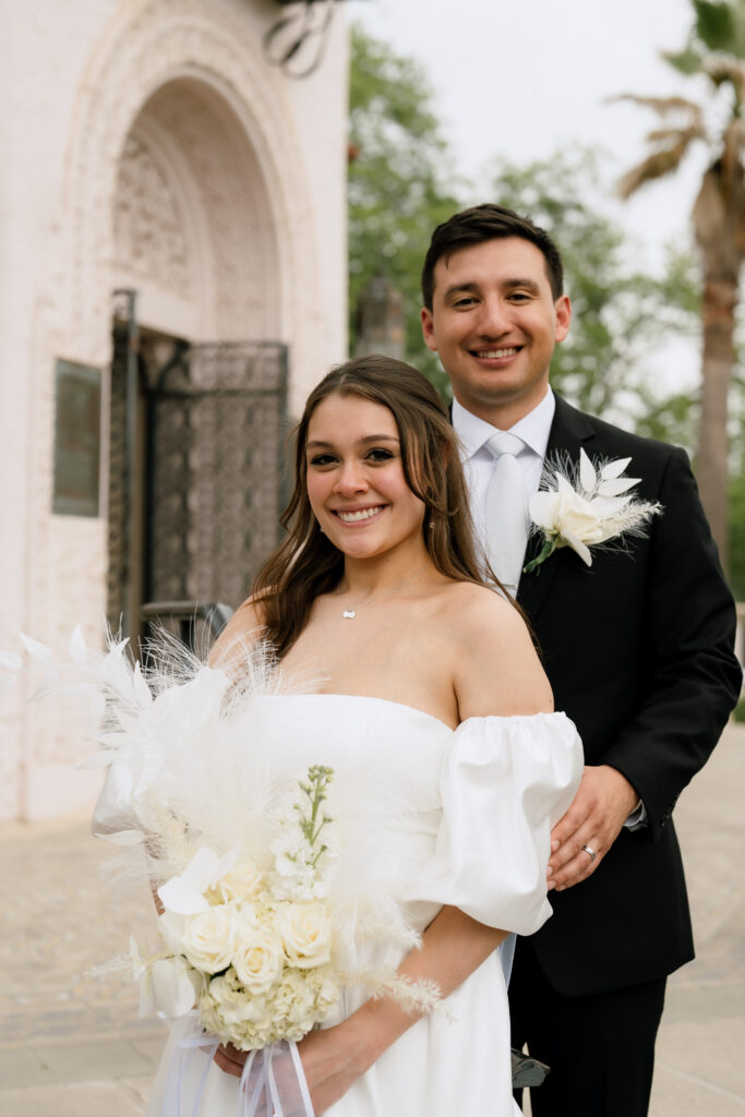 Museum Microwedding at the Mcnay Art Museum.  Bride & Groom Portraits