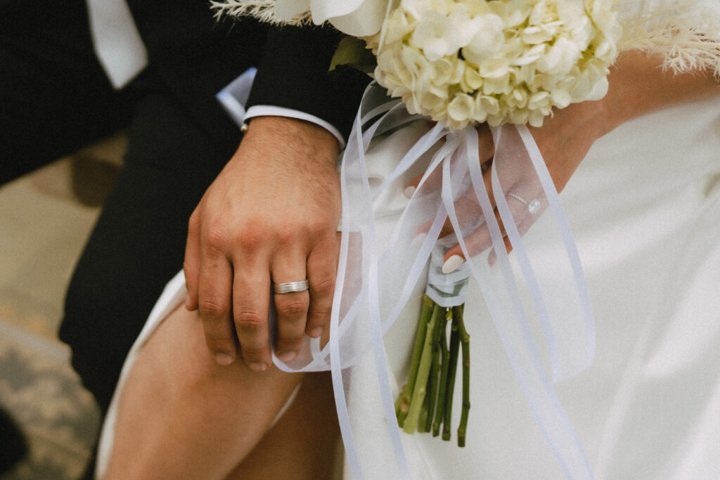 Museum Microwedding at the Mcnay Art Museum. Bride & Groom Portraits. Ring Shot.