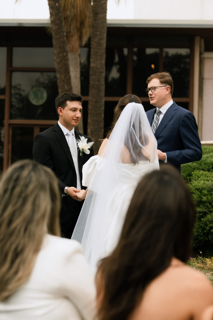 Museum Microwedding at the Mcnay Art Museum.  Wedding Ceremony.