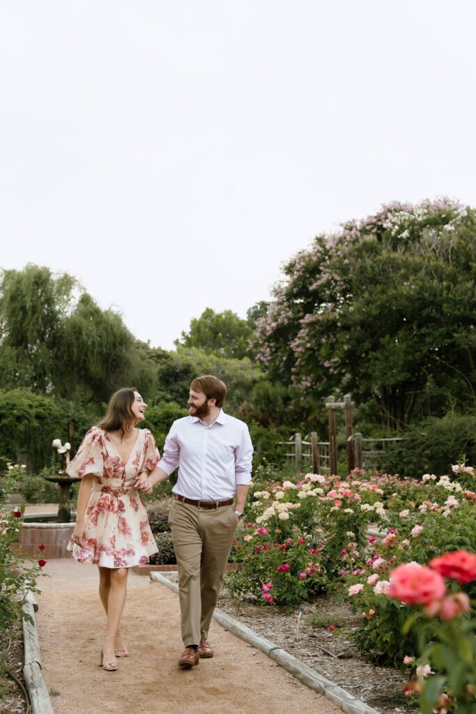 Flowery San Antonio Engagement Photos 