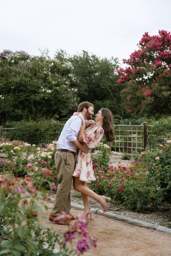 Flowery San Antonio Engagement Photos 