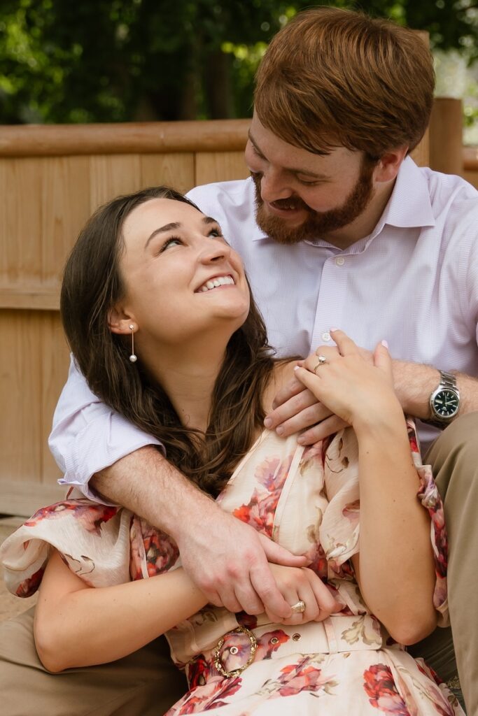 Flowery San Antonio Engagement Photos 