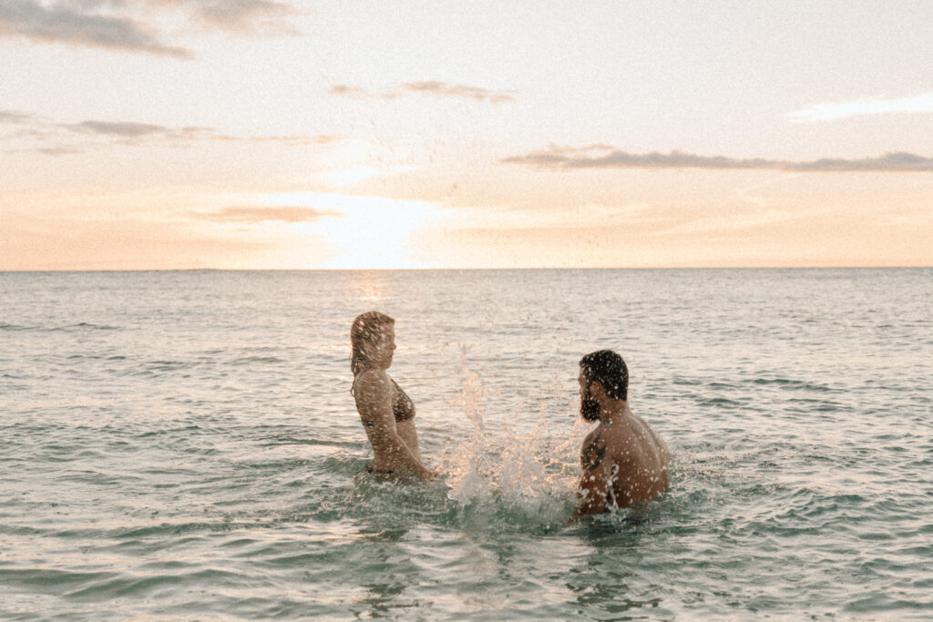 Couple's Beach Session - Playful Candid Shots