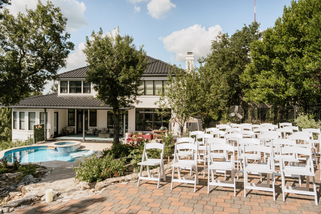 the Perfect Backyard Wedding - ceremony setup