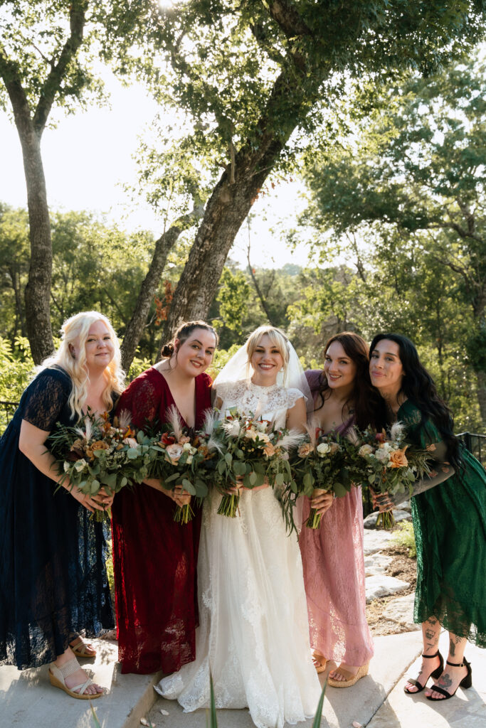 austin elopement bridesmaids pictures