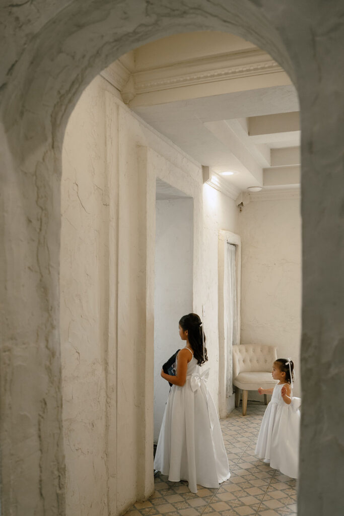 Bride getting ready portrait at Villa Antonia Austin Hill Country wedding