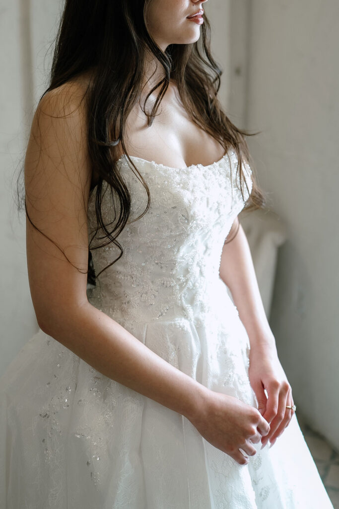 Bride and groom portrait at Villa Antonia wedding venue near Austin Texas