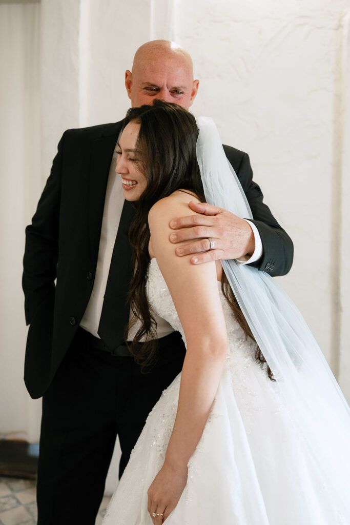 Bride getting ready portrait at Villa Antonia Austin Hill Country wedding