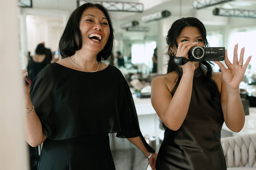 Bride getting ready portrait at Villa Antonia Austin Hill Country wedding