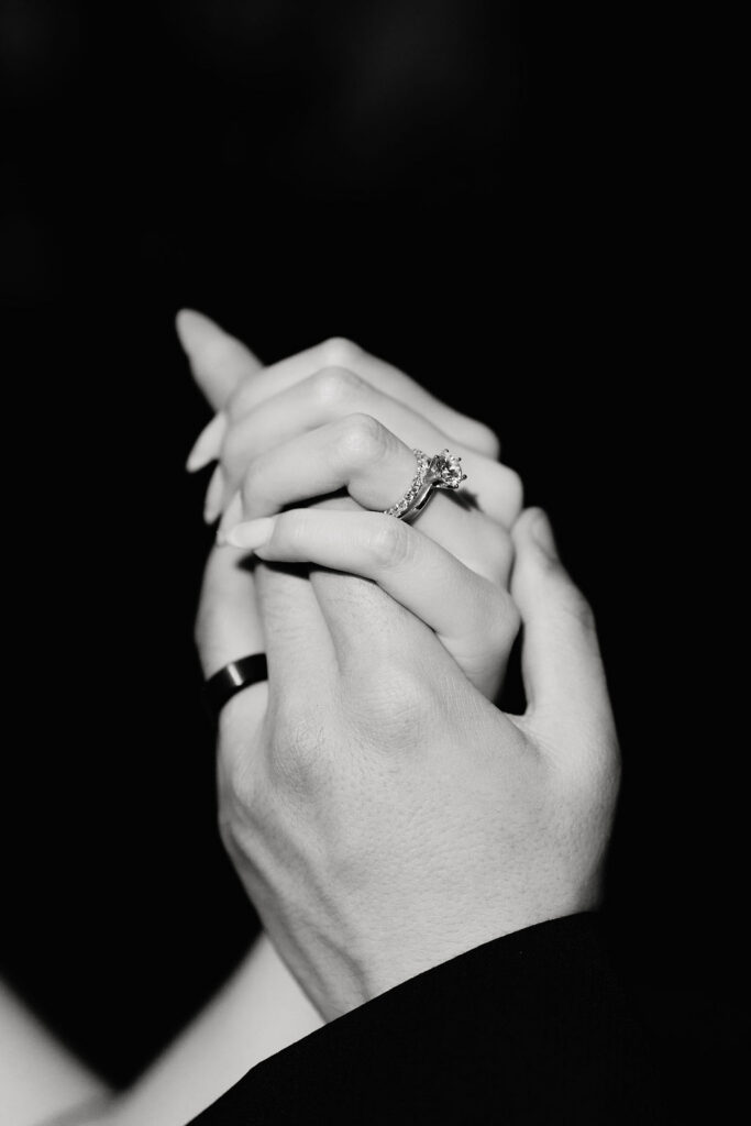 Couple portraits during blue hour at Villa Antonia Hill Country wedding venue