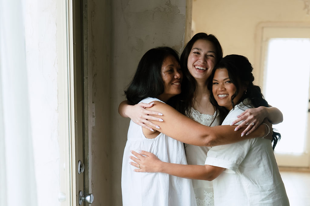Bride getting ready portrait at Villa Antonia Austin Hill Country wedding