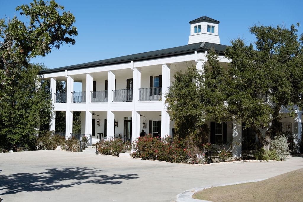 Outdoor wedding ceremony setup at Kendall Point Wedding Venue in Boerne Texas