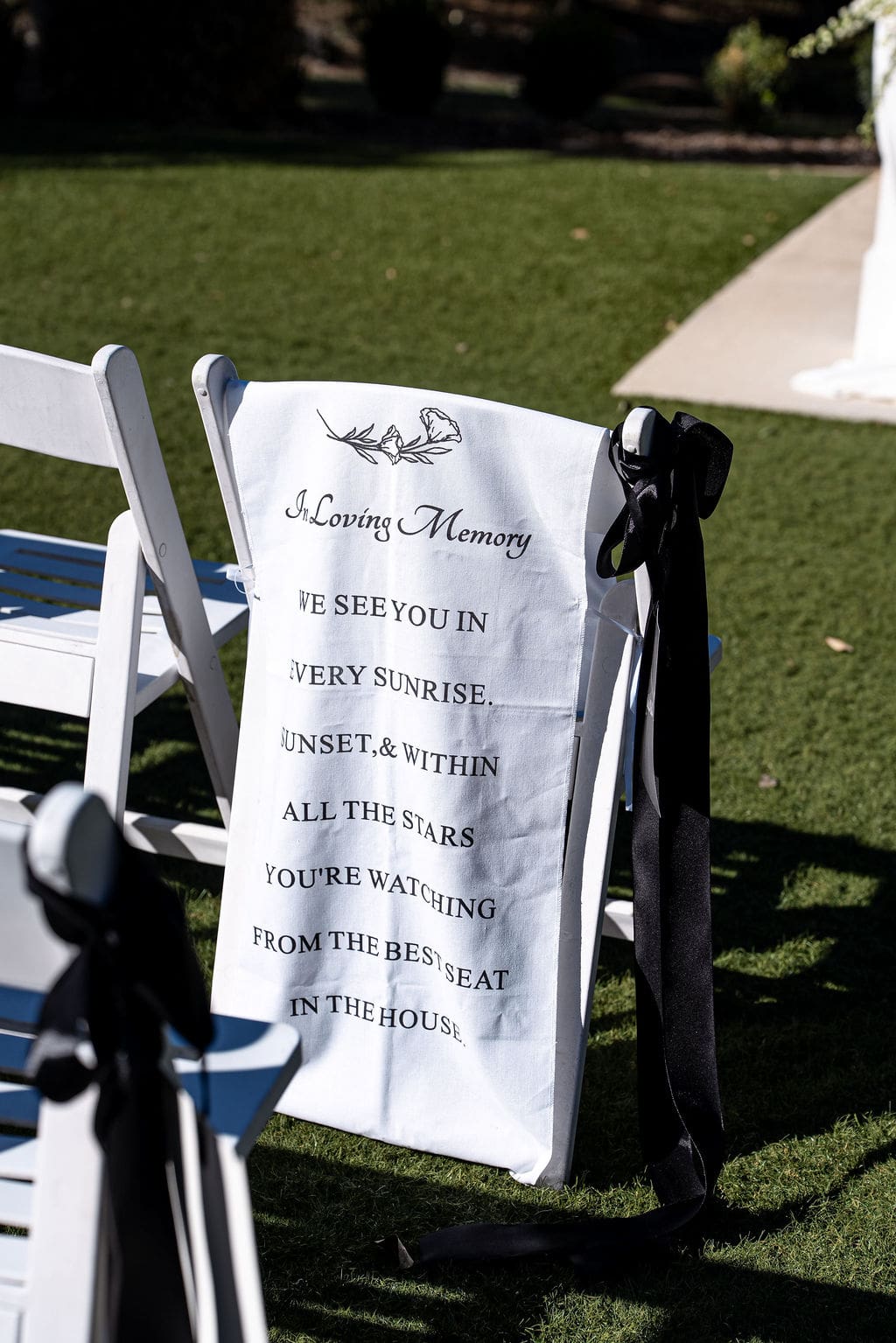 Outdoor wedding ceremony setup at Kendall Point Wedding Venue in Boerne Texas