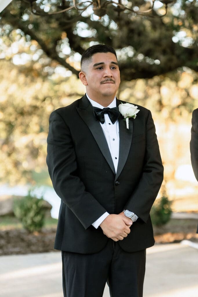 Outdoor wedding ceremony setup at Kendall Point Wedding Venue in Boerne Texas