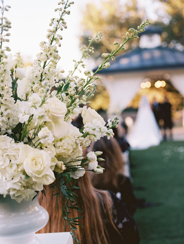 Outdoor wedding ceremony setup at Kendall Point Wedding Venue in Boerne Texas