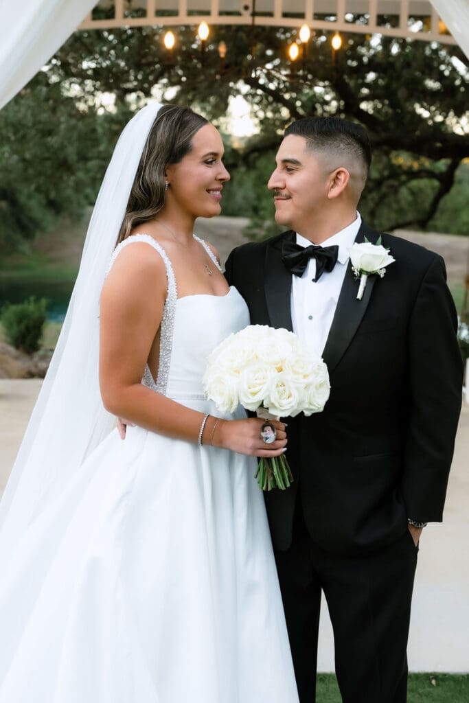 Outdoor wedding ceremony setup at Kendall Point Wedding Venue in Boerne Texas