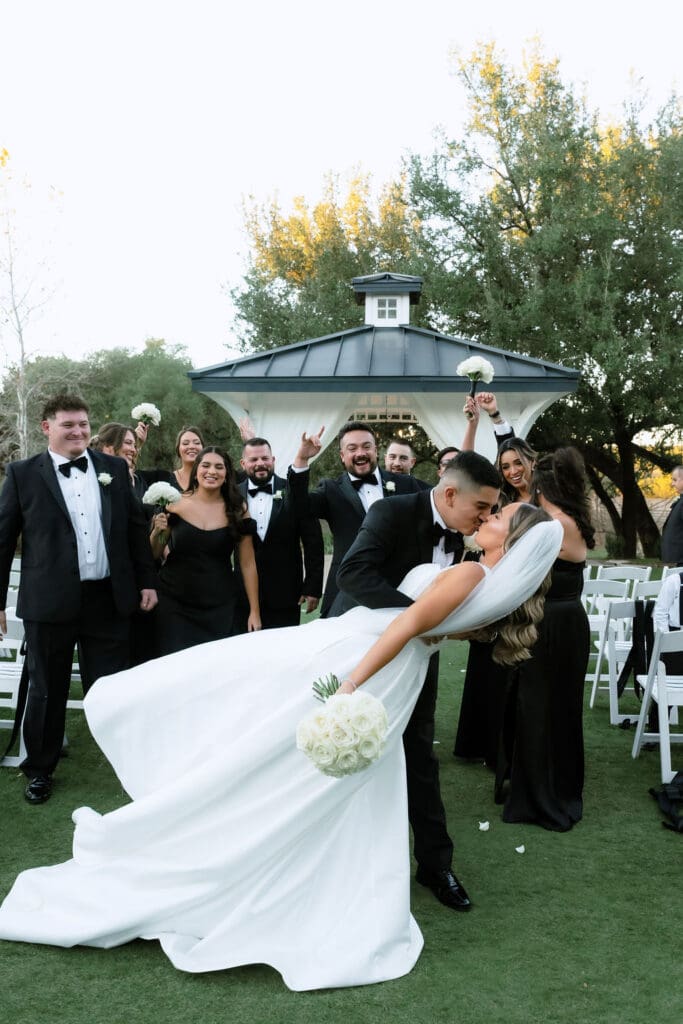 Outdoor wedding ceremony setup at Kendall Point Wedding Venue in Boerne Texas