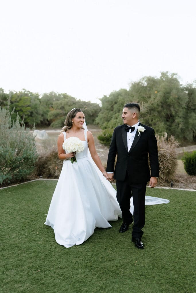 Bride and groom portrait at Kendall Point wedding venue Boerne Texas