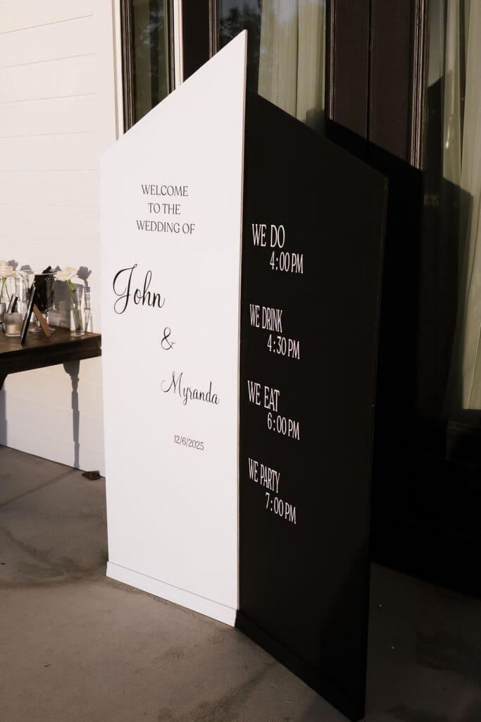 Wedding reception setup at Kendall Point venue Boerne Texas