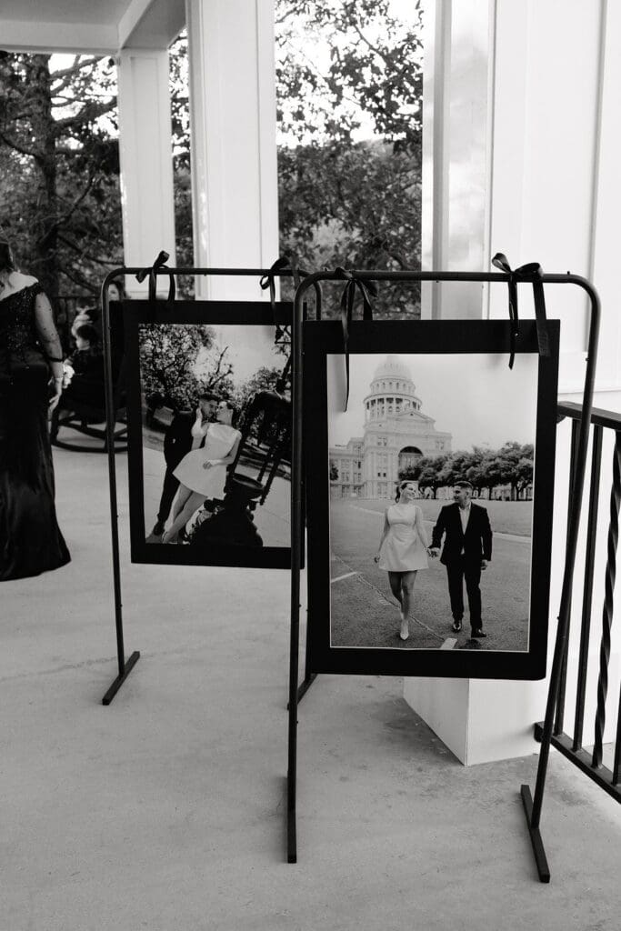 Wedding reception setup at Kendall Point venue Boerne Texas