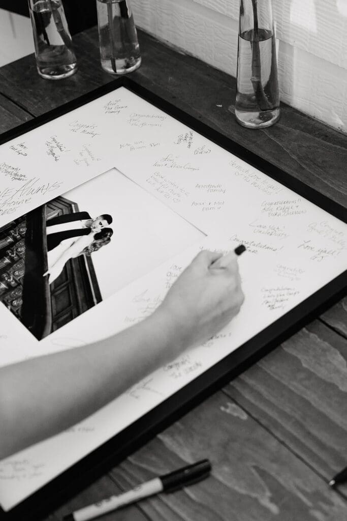 Wedding reception setup at Kendall Point venue Boerne Texas