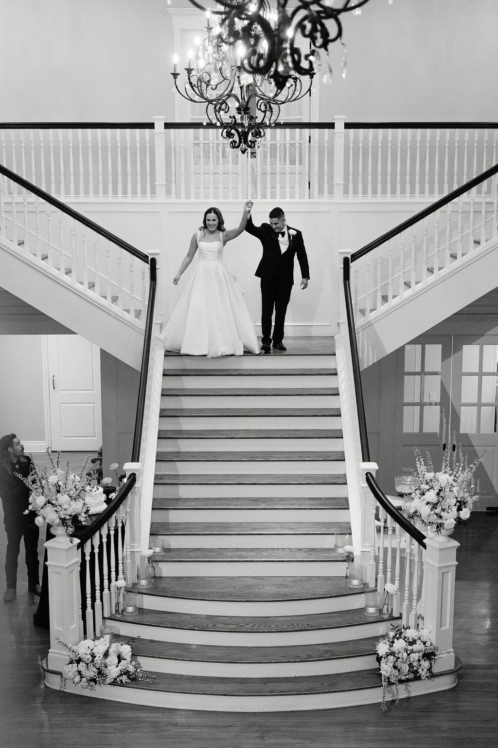 First husband and wife appearance at Kendall Point wedding reception Boerne Texas