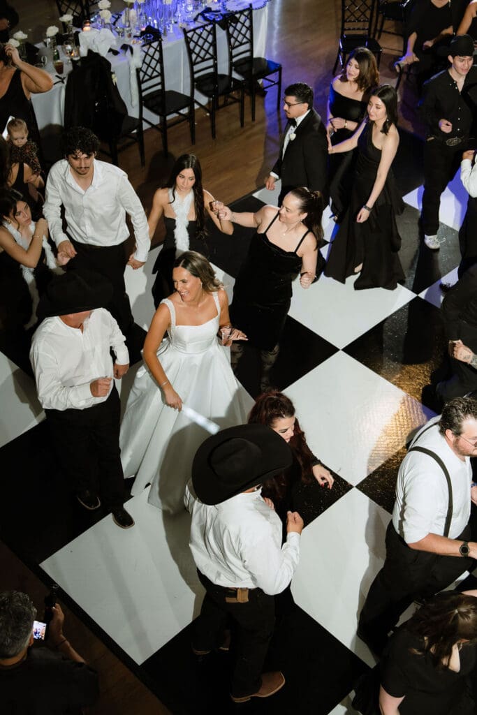 Wedding guests celebrating at Kendall Point venue Boerne Texas