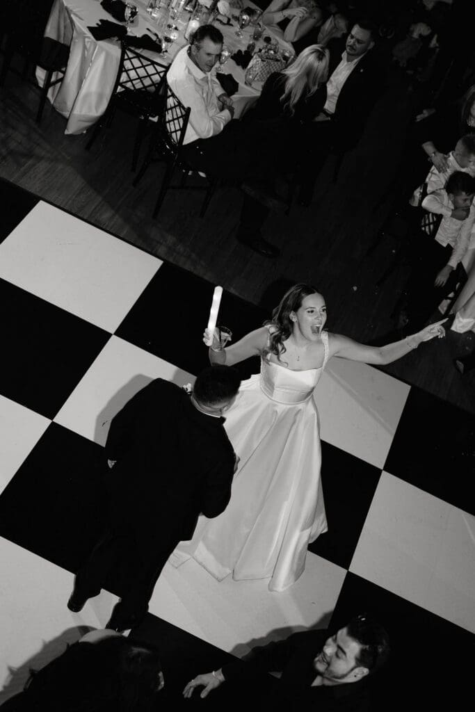 Bride and Groom celebrating at Kendall Point venue Boerne Texas