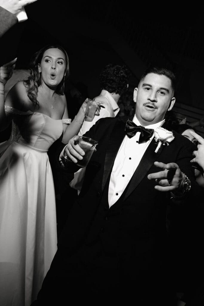 Bride and Groom celebrating at Kendall Point venue Boerne Texas