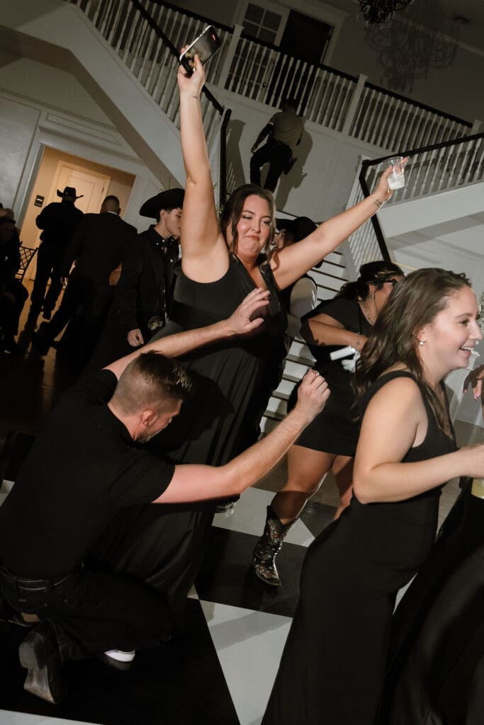 Wedding guests celebrating at Kendall Point venue Boerne Texas