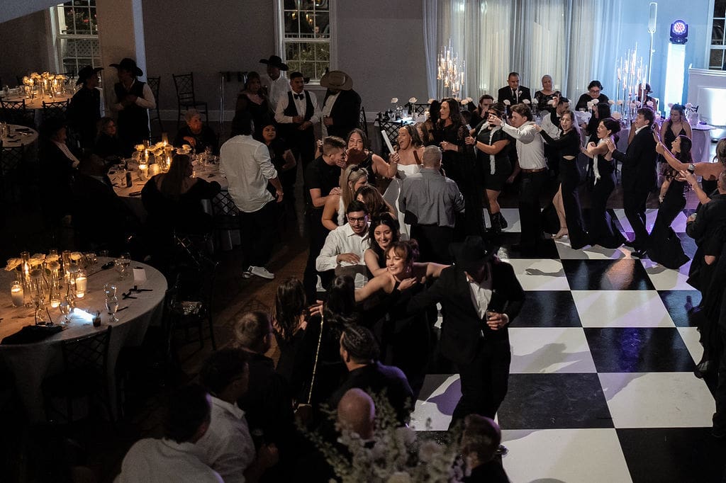 Wedding guests celebrating at Kendall Point venue Boerne Texas