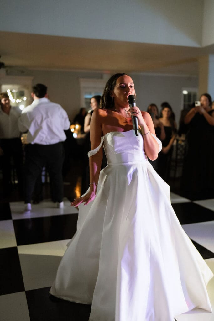 Bride celebrating at Boerne Texas hill country venue