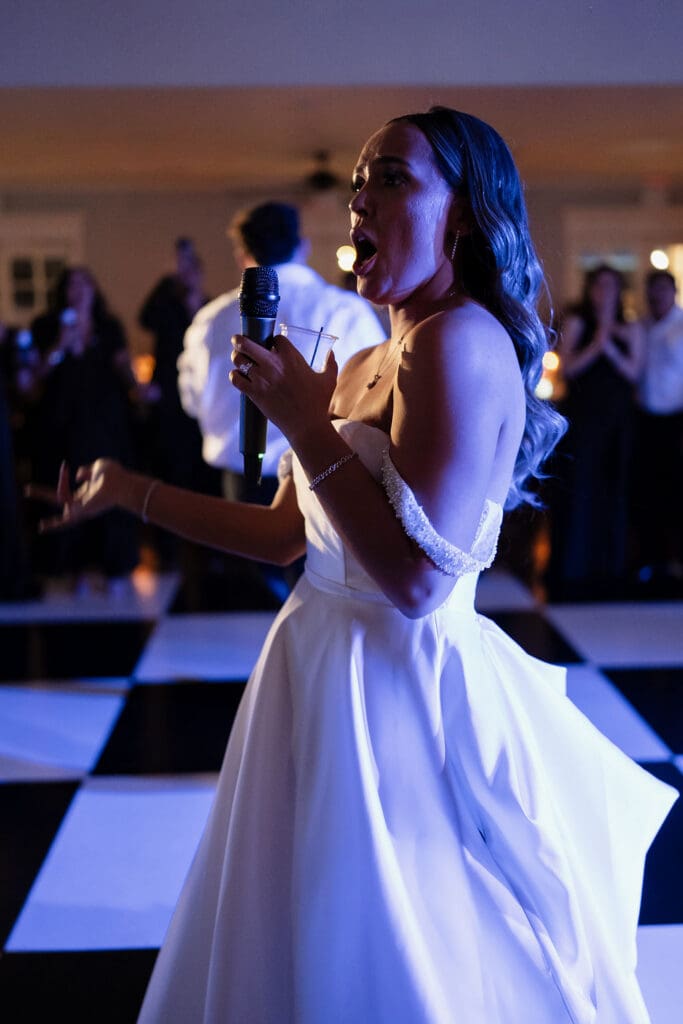 Bride celebrating at Boerne Texas hill country venue