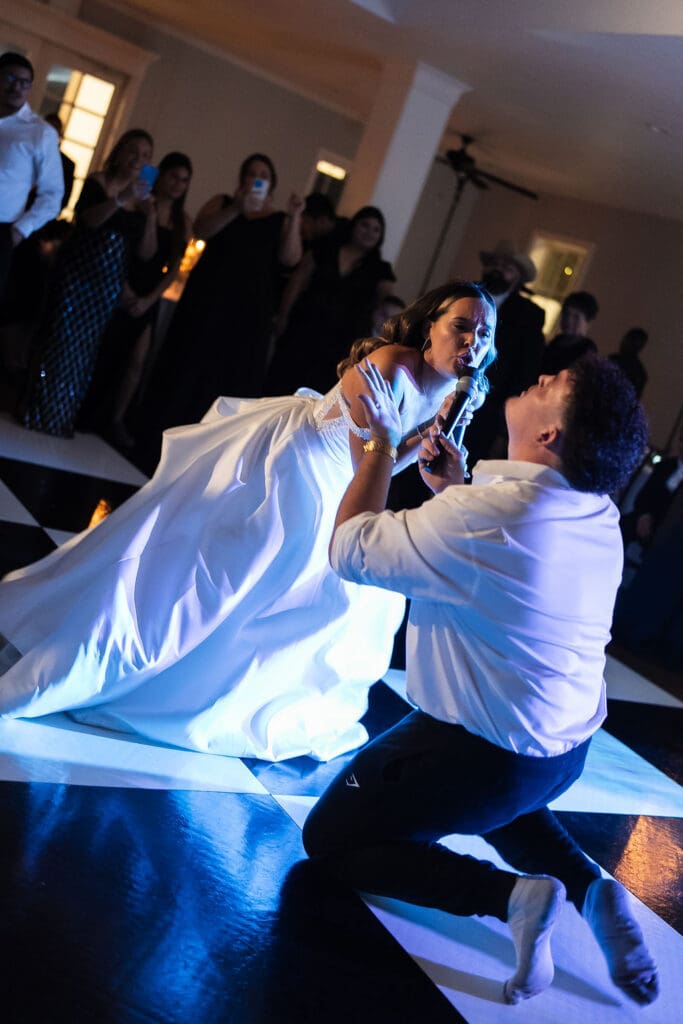 Wedding guests celebrating at Kendall Point venue Boerne Texas