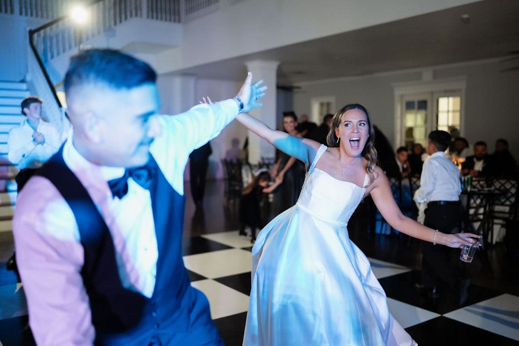 Bride and Groom celebrating at Kendall Point venue Boerne Texas