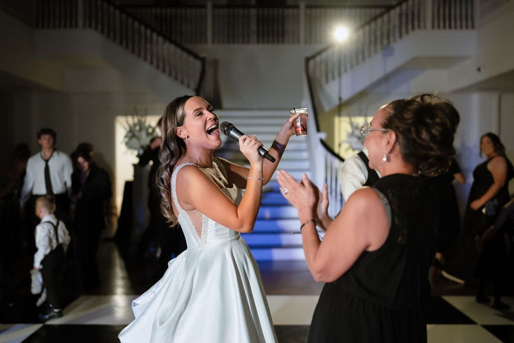 Wedding guests celebrating at Kendall Point venue Boerne Texas