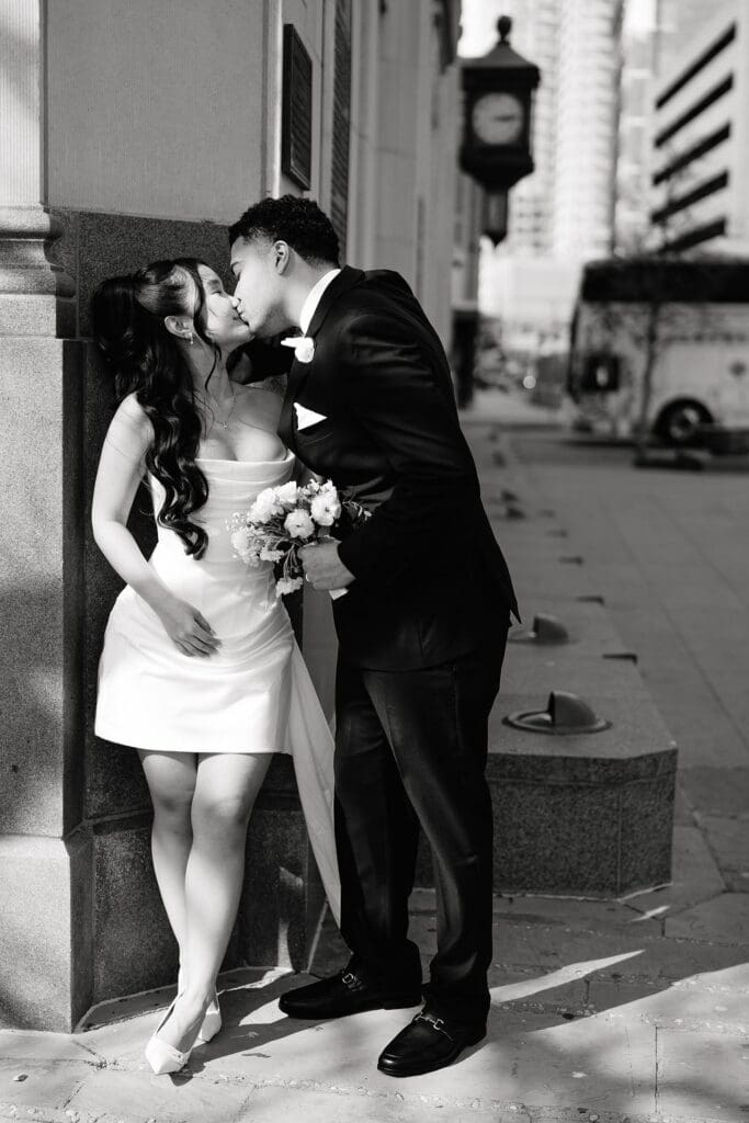 San Antonio wedding photographer Andrea Jang photographing couple at courthouse wedding in Texas