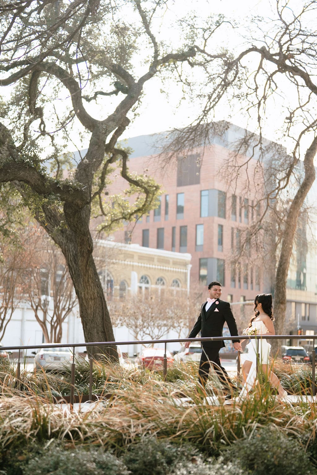 San Antonio wedding photographer Andrea Jang photographing couple at courthouse wedding in Texas