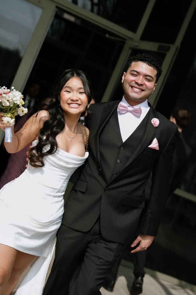 San Antonio wedding photographer Andrea Jang photographing couple at courthouse wedding in Texas