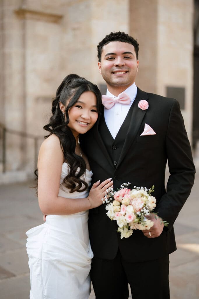 San Antonio wedding photographer Andrea Jang photographing couple at courthouse wedding in Texas