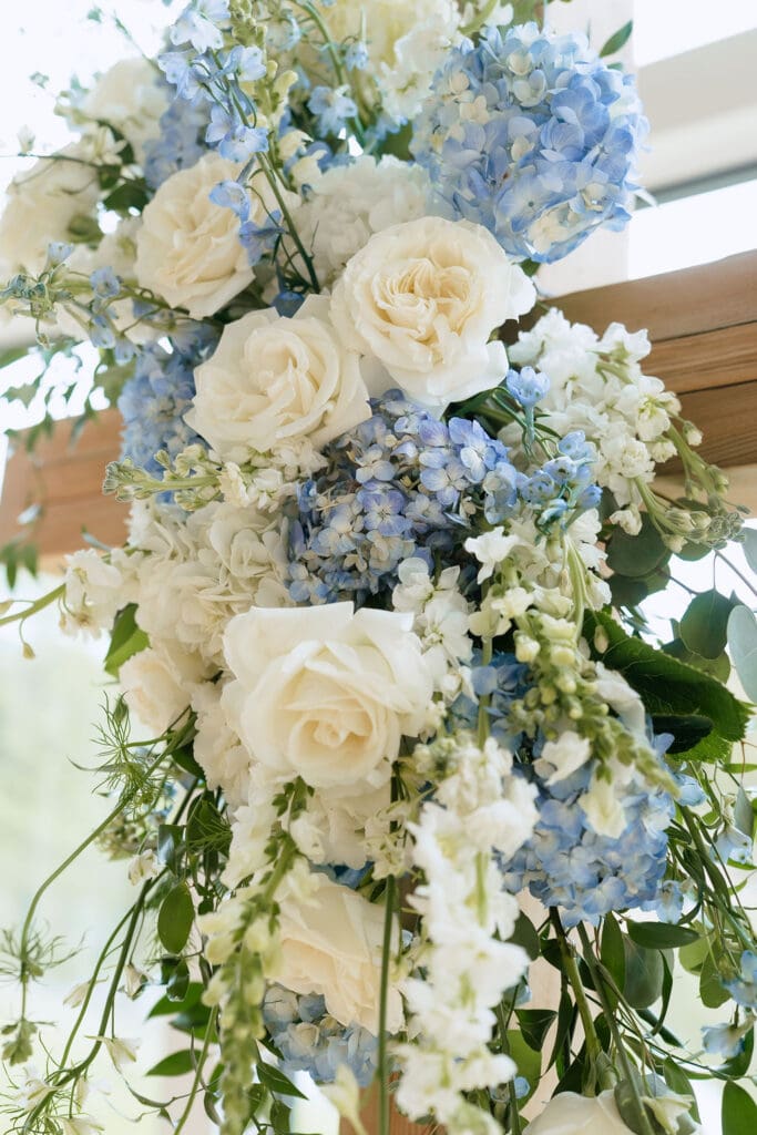 Wedding ceremony details at The Preserve at Canyon Lake Texas Hill Country spring wedding