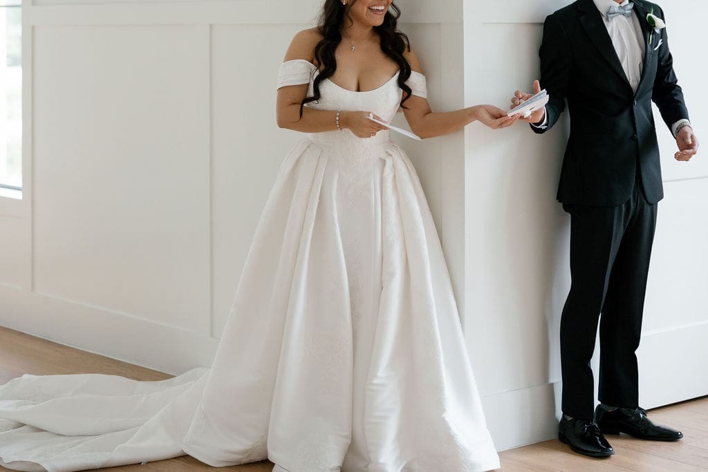 Bride and groom private vow exchange at The Preserve at Canyon Lake Texas Hill Country