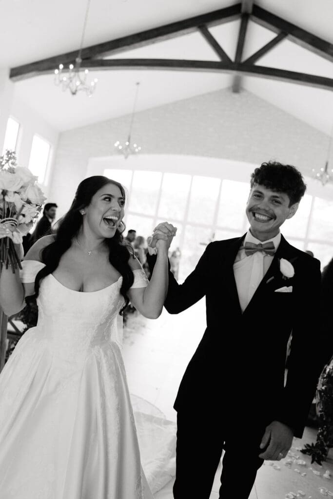 Wedding ceremony inside chapel at The Preserve at Canyon Lake San Antonio wedding photographer