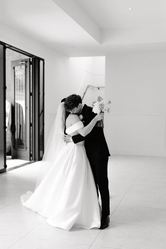 Wedding ceremony inside chapel at The Preserve at Canyon Lake San Antonio wedding photographer