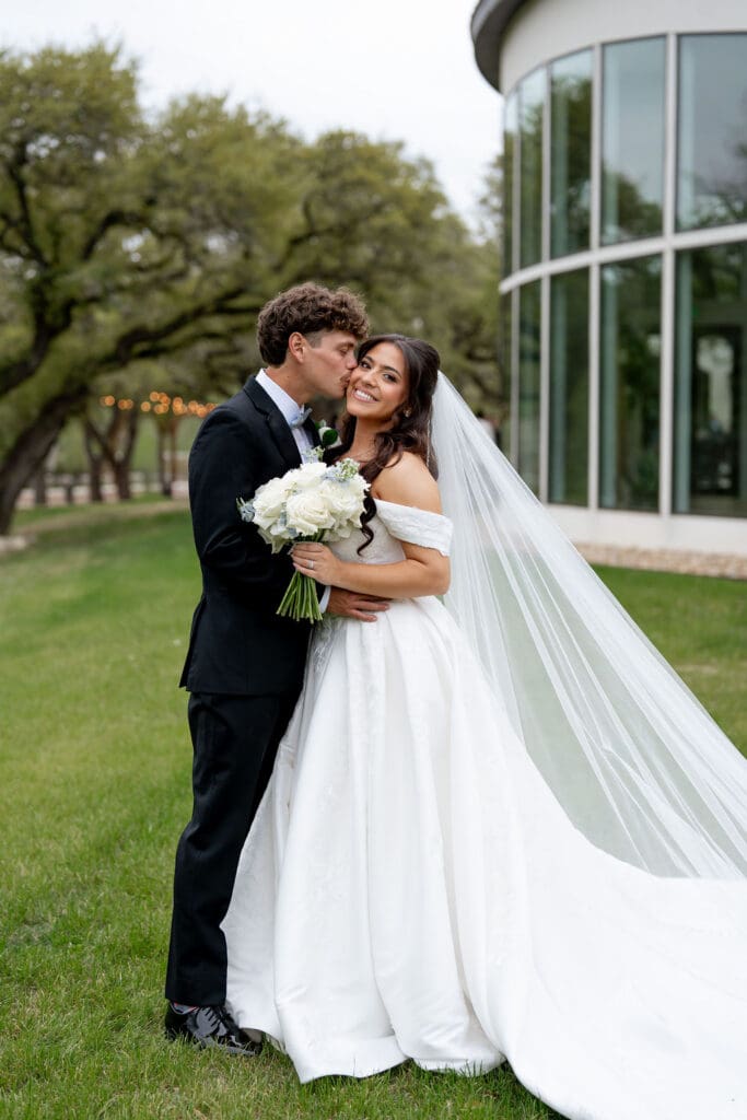 Bride and groom portraits at The Preserve at Canyon Lake Texas Hill Country wedding