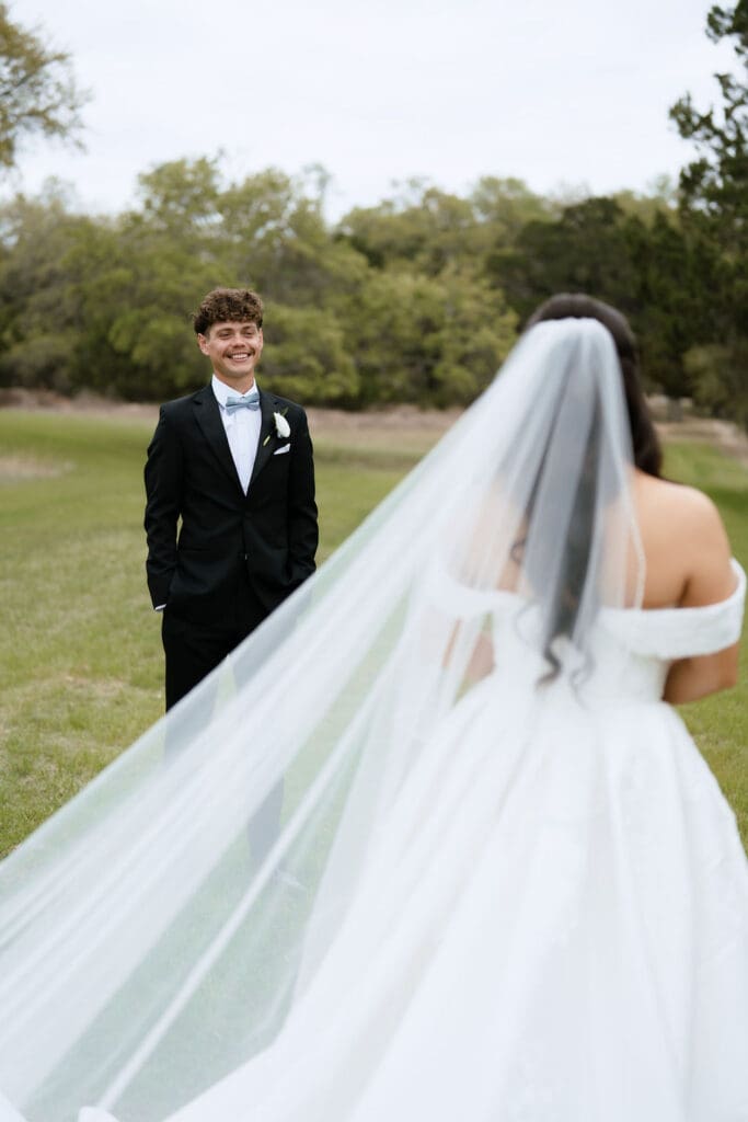 Bride and groom portraits at The Preserve at Canyon Lake Texas Hill Country wedding