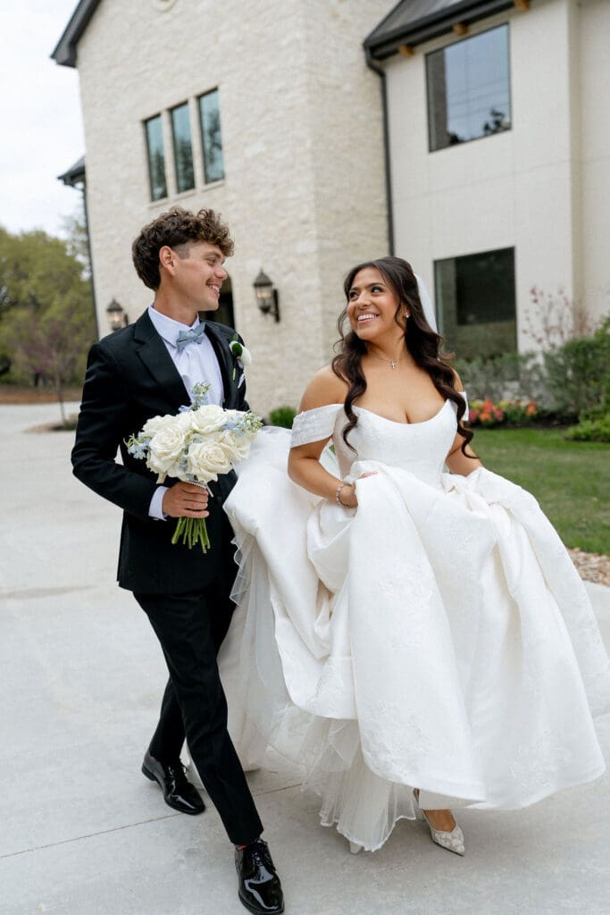 Bride and groom portraits at The Preserve at Canyon Lake Texas Hill Country wedding