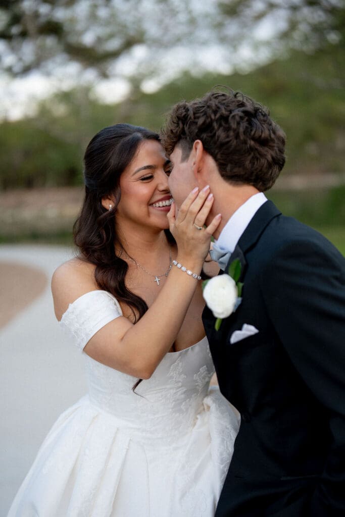 Bride and groom portraits at The Preserve at Canyon Lake Texas Hill Country wedding