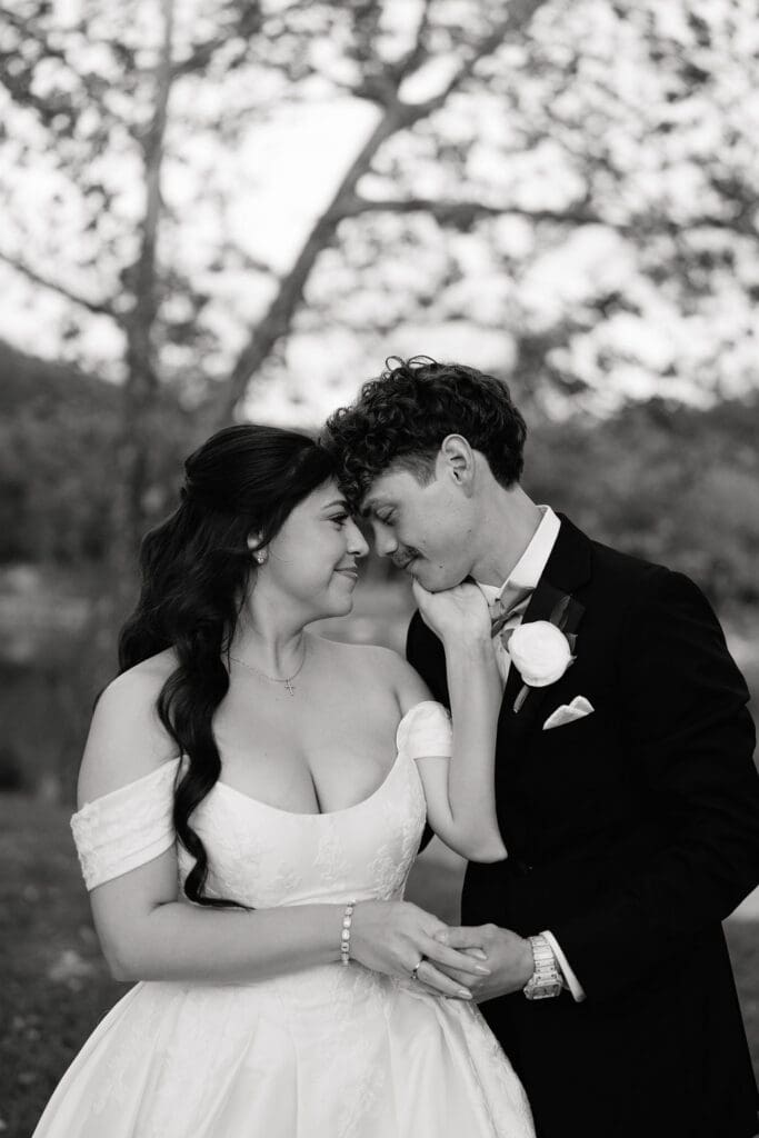 Bride and groom portraits at The Preserve at Canyon Lake Texas Hill Country wedding